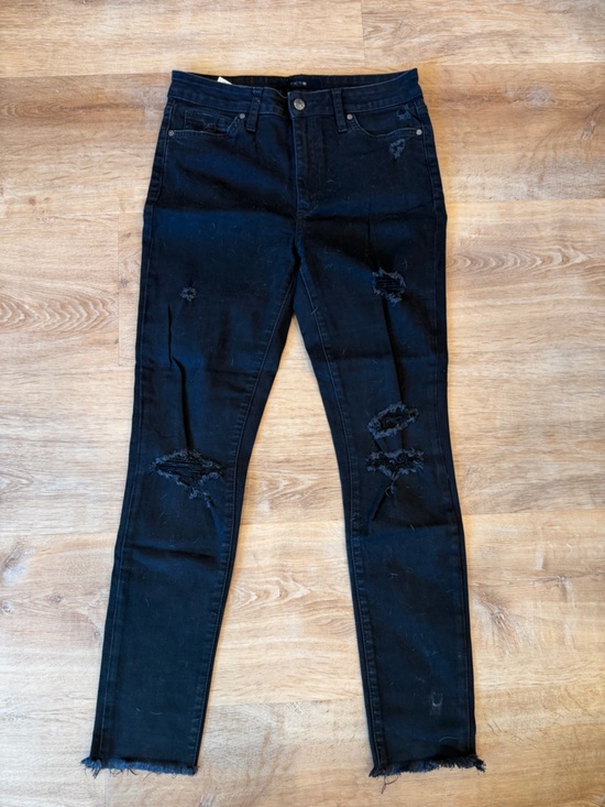 Joe's Jeans Denim - Joe's Jeans Black Distressed Straight Leg Jeans